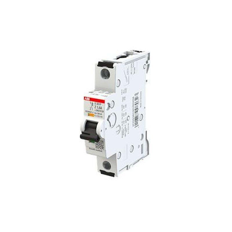 ABB System Pro M Compact S300P Miniature Circuit Breaker, 1-Pole, 1.6A, Type Z, 240V ac AC, 72 V dc DC, 25 kA Breaking