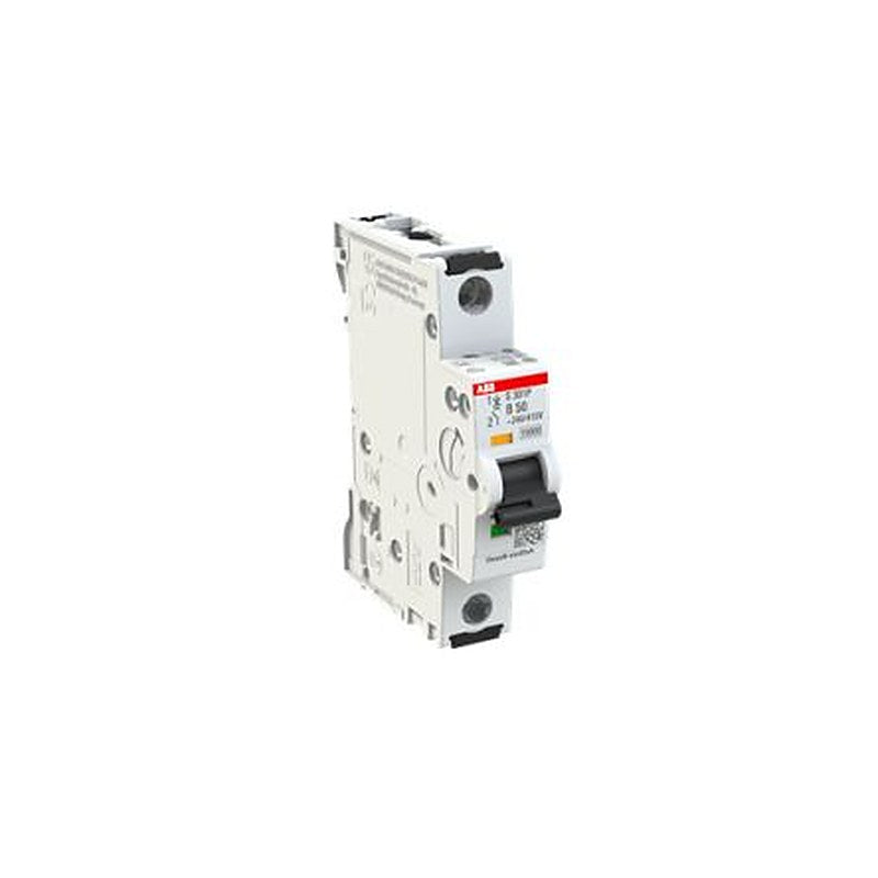ABB System Pro M Compact S301 Miniature Circuit Breaker, 1-Pole, 50A, Type B, 415V ac AC, 125 V dc DC, 25 kA Breaking