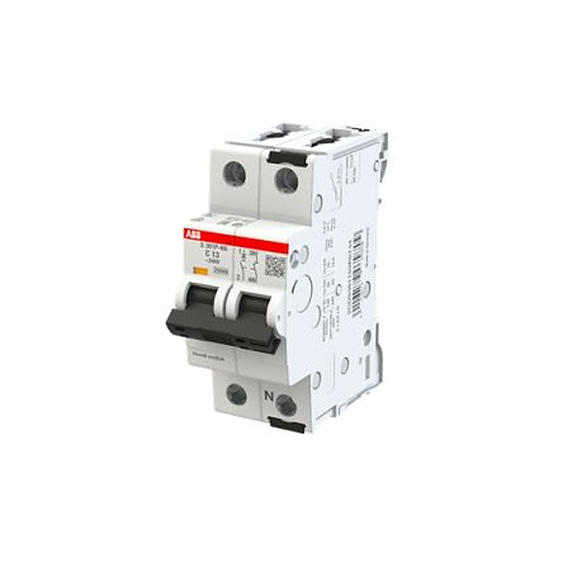 ABB System Pro M Compact S300P Miniature Circuit Breaker, 1-Pole, 13A, Type C, 240V ac AC, 72 V dc DC, 25 kA Breaking