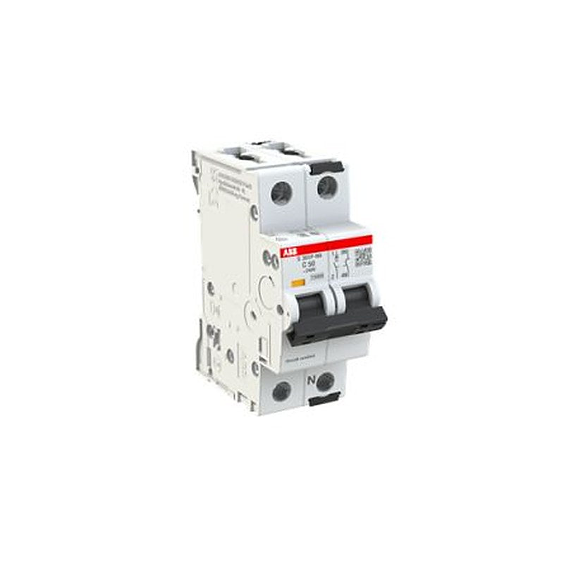 ABB System Pro M Compact S300P Miniature Circuit Breaker, 1-Pole, 50A, Type C, 240V ac AC, 72 V dc DC, 25 kA Breaking