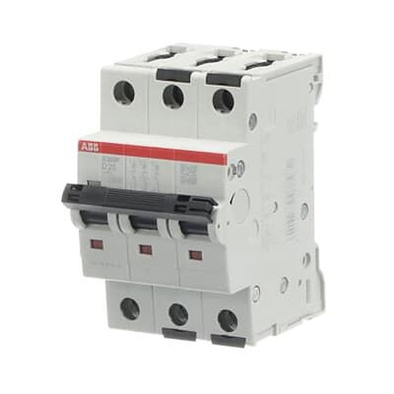 ABB System Pro M Compact S303 Miniature Circuit Breaker, 3-Pole, 25A, Type D, 415V ac AC, 125 V dc DC, 25 kA Breaking