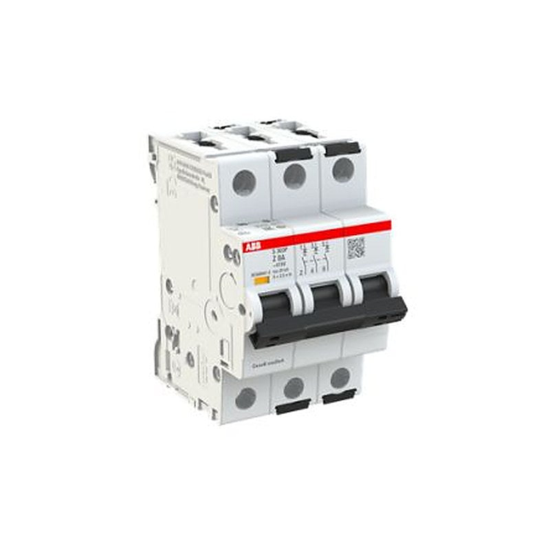 ABB System Pro M Compact S300P Miniature Circuit Breaker, 3-Pole, 8A, Type Z, 415V ac AC, 25 kA Breaking Capacity