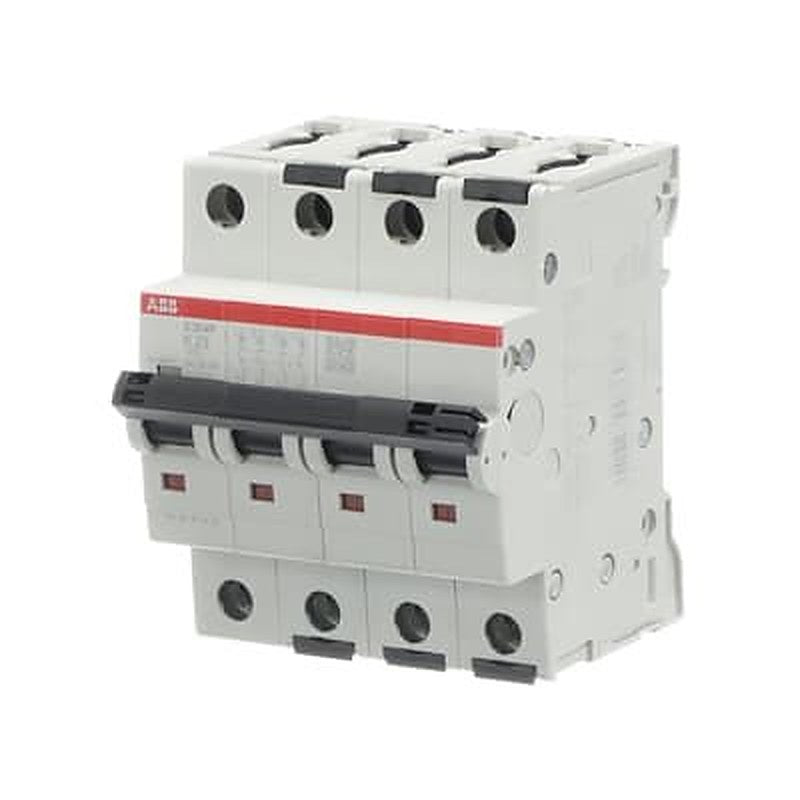 ABB System Pro M Compact S300P Miniature Circuit Breaker, 4-Pole, 25A, Type K, 415V ac AC, 125 V dc DC, 25 kA Breaking