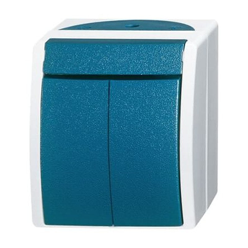 ABB Blue, 1 Way Rocker, 2 Gang, 2CKA001085A