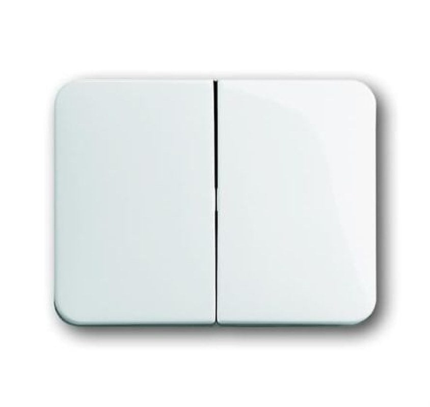 ABB White 2 Gang Light Switch Cover