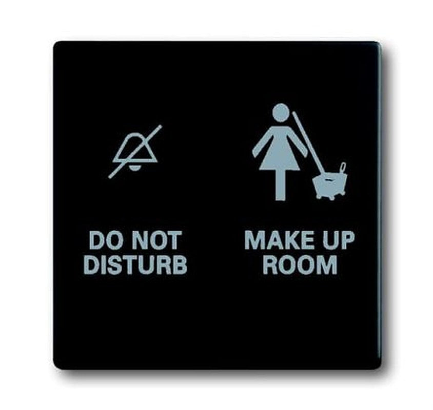 ABB Black 2 Gang Light Switch Cover