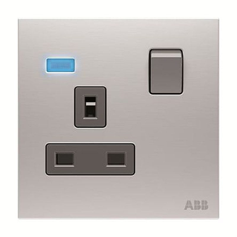ABB Silver Electrical Socket, 13A, Outlet Socket