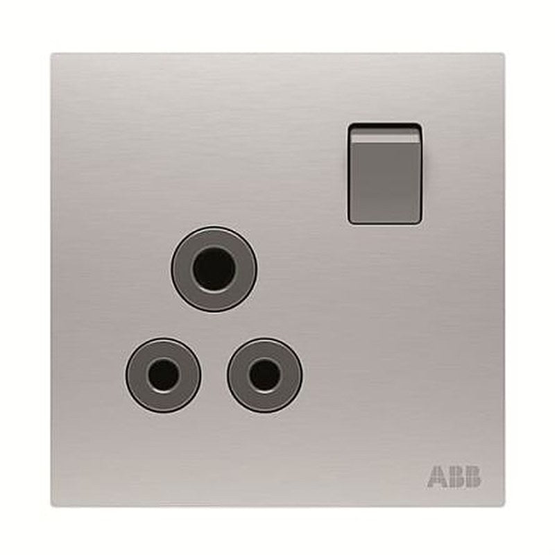 ABB Silver Electrical Socket, 5A, Outlet Socket