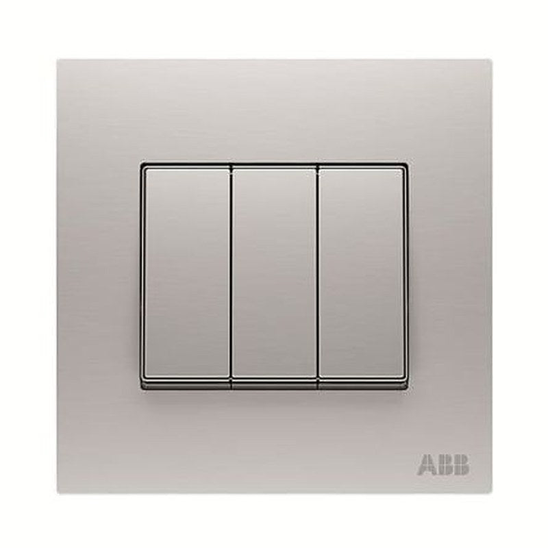 ABB Silver, 2 Way Rocker, 3 Gang, Millenium