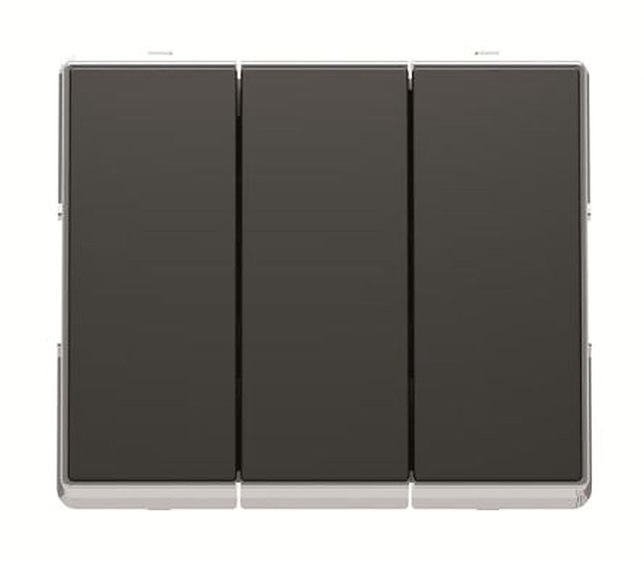 ABB Black, 1 Way Push Button, 3 Gang, AMD43053-SB