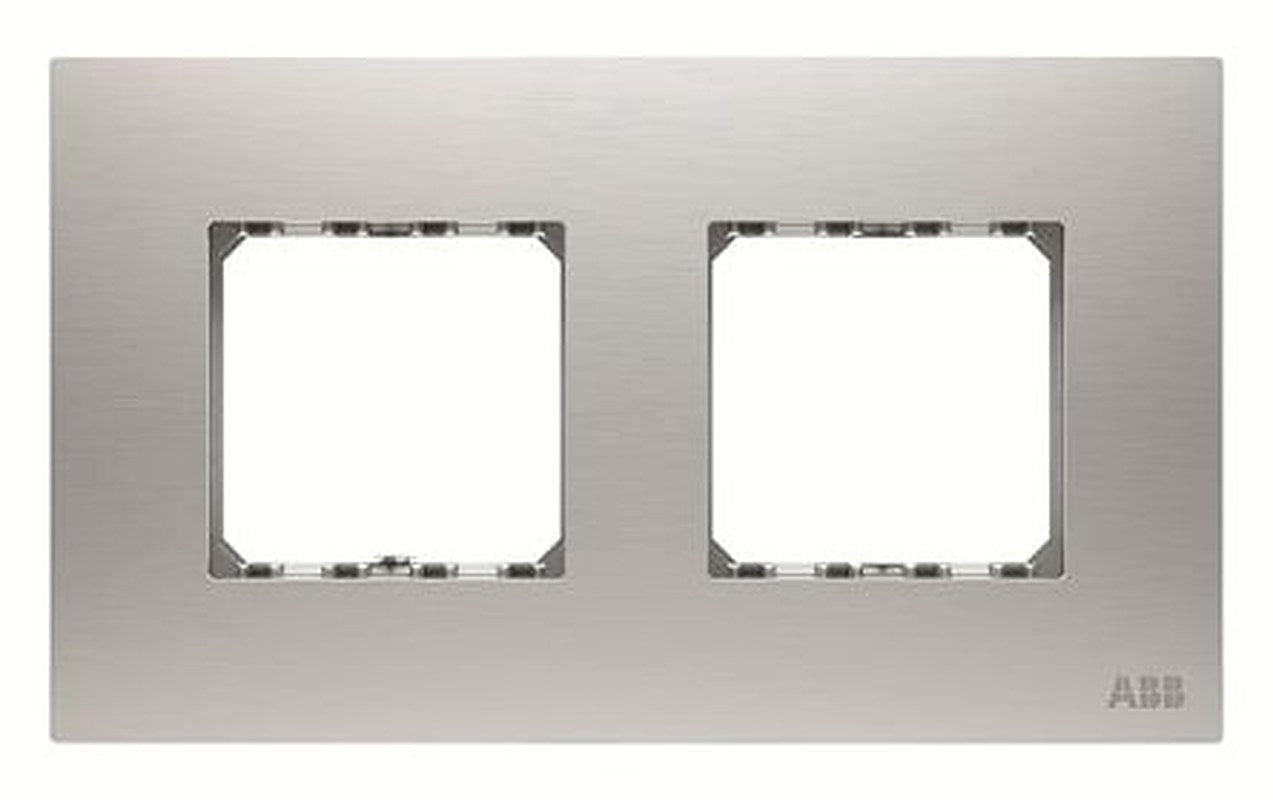 ABB Grey 2 Gang Light Switch Cover