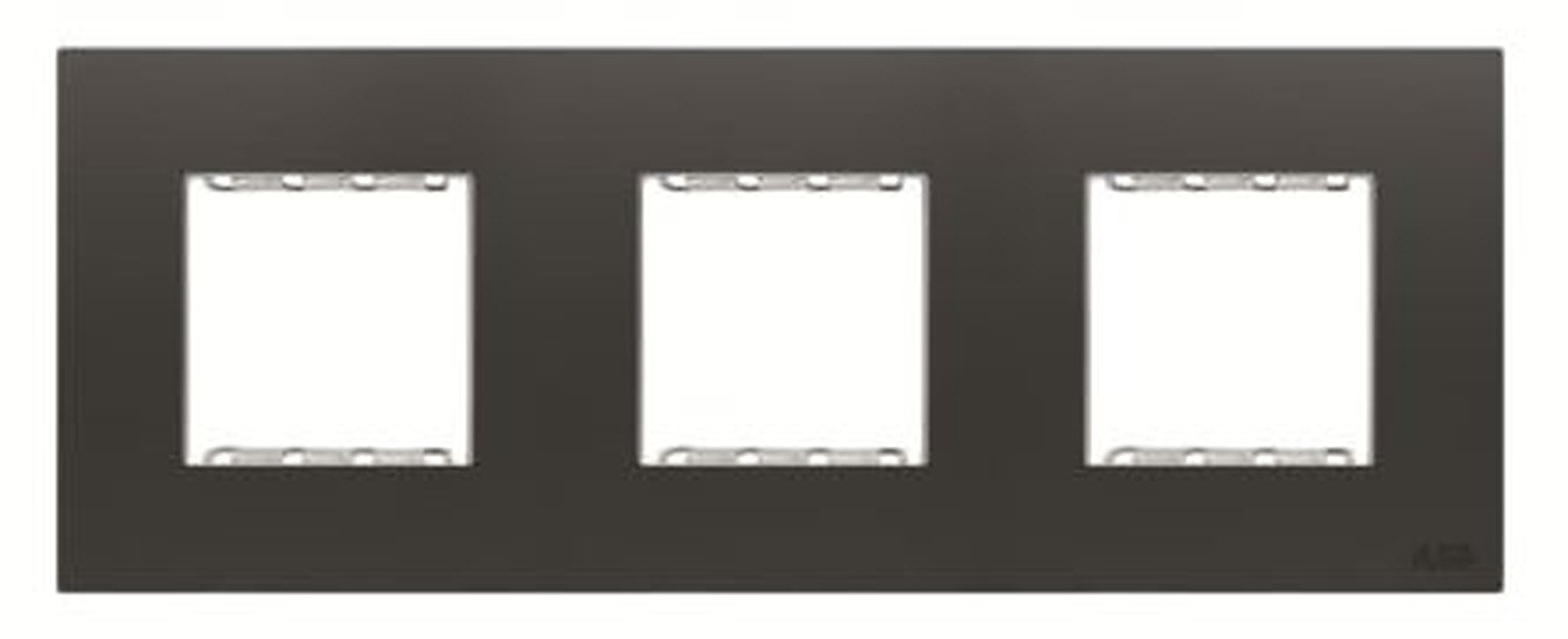 ABB Black 3 Gang Light Switch Cover