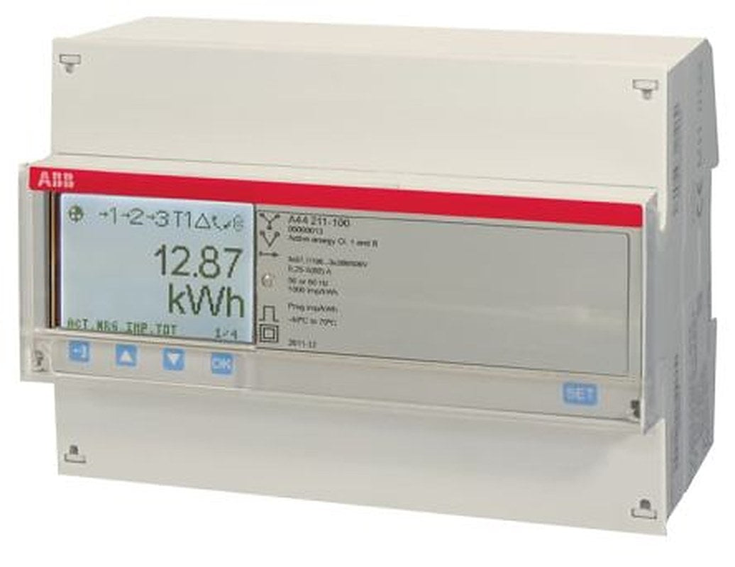 ABB 3 Phase LCD Energy Meter, Type Digital