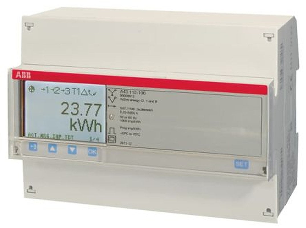 ABB 3 Phase LCD Energy Meter, Type Direct Connected