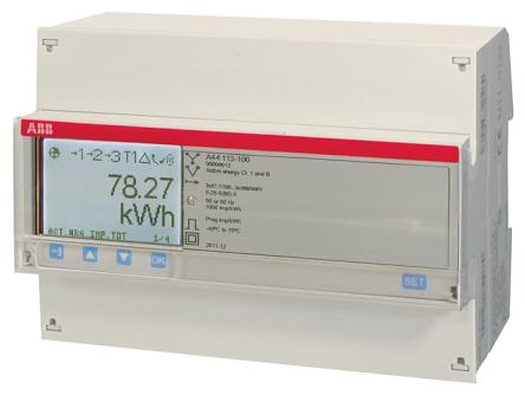 ABB 3 Phase LCD Energy Meter, Type Digital