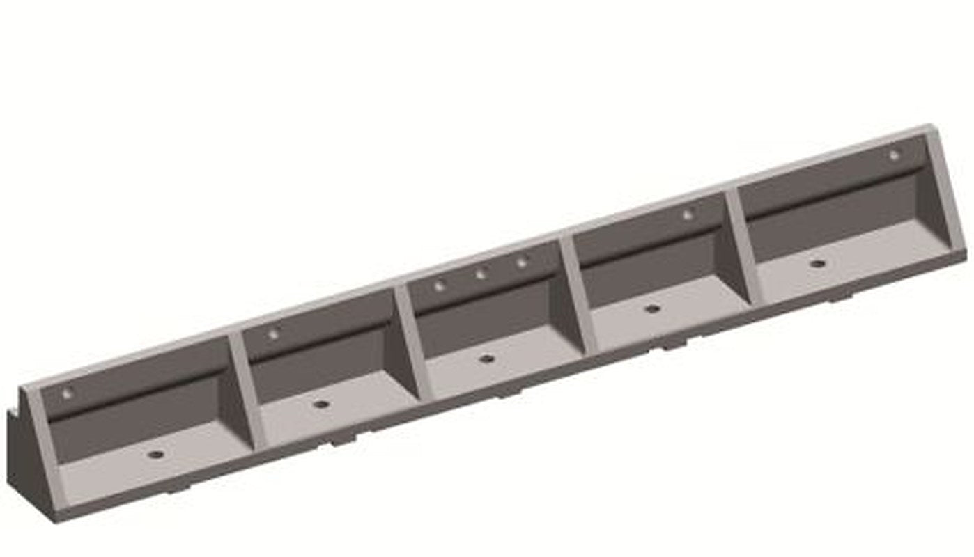 ABB ZX Series Metal Busbar Holder for Use with TriLine 65 mm x 550 mm x 65mm