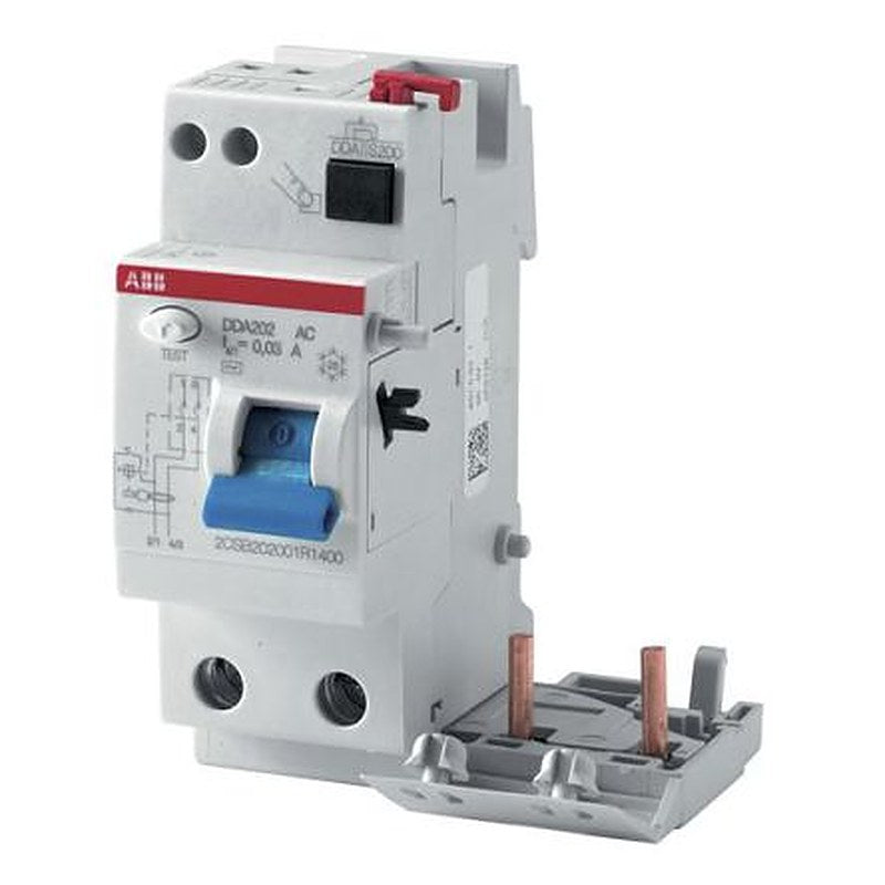 ABB DDA200 Series Residual Current Device, 25A, 2-Pole, 300 mA, Type AC, 1 kA 400V ac
