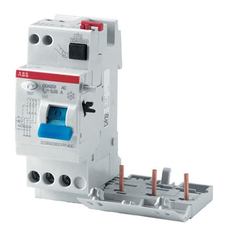 ABB DDA203 Series Residual Current Device, 63A, 3-Pole, 100 mA, Type A 400V ac