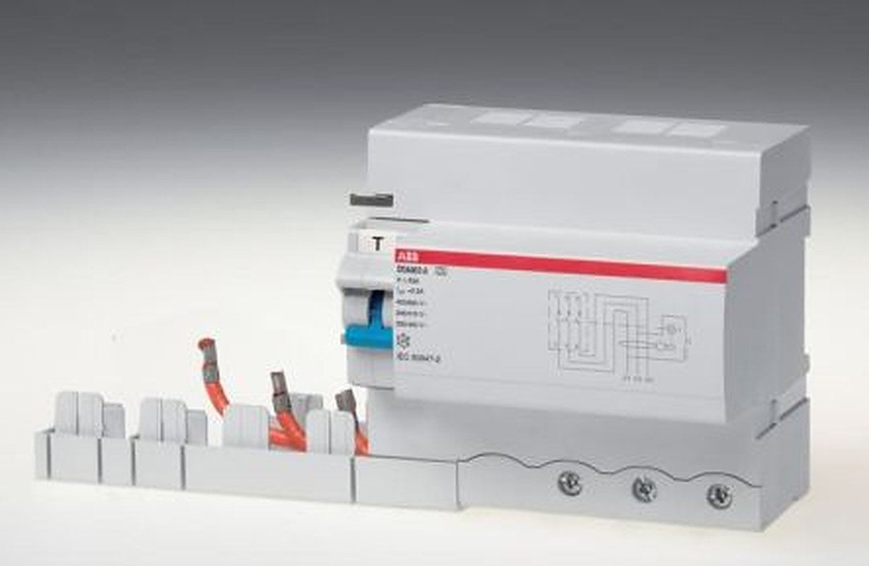 ABB DDA803AC Series Residual Current Device, 63A, 3-Pole, 30 mA, Type AC 400V ac