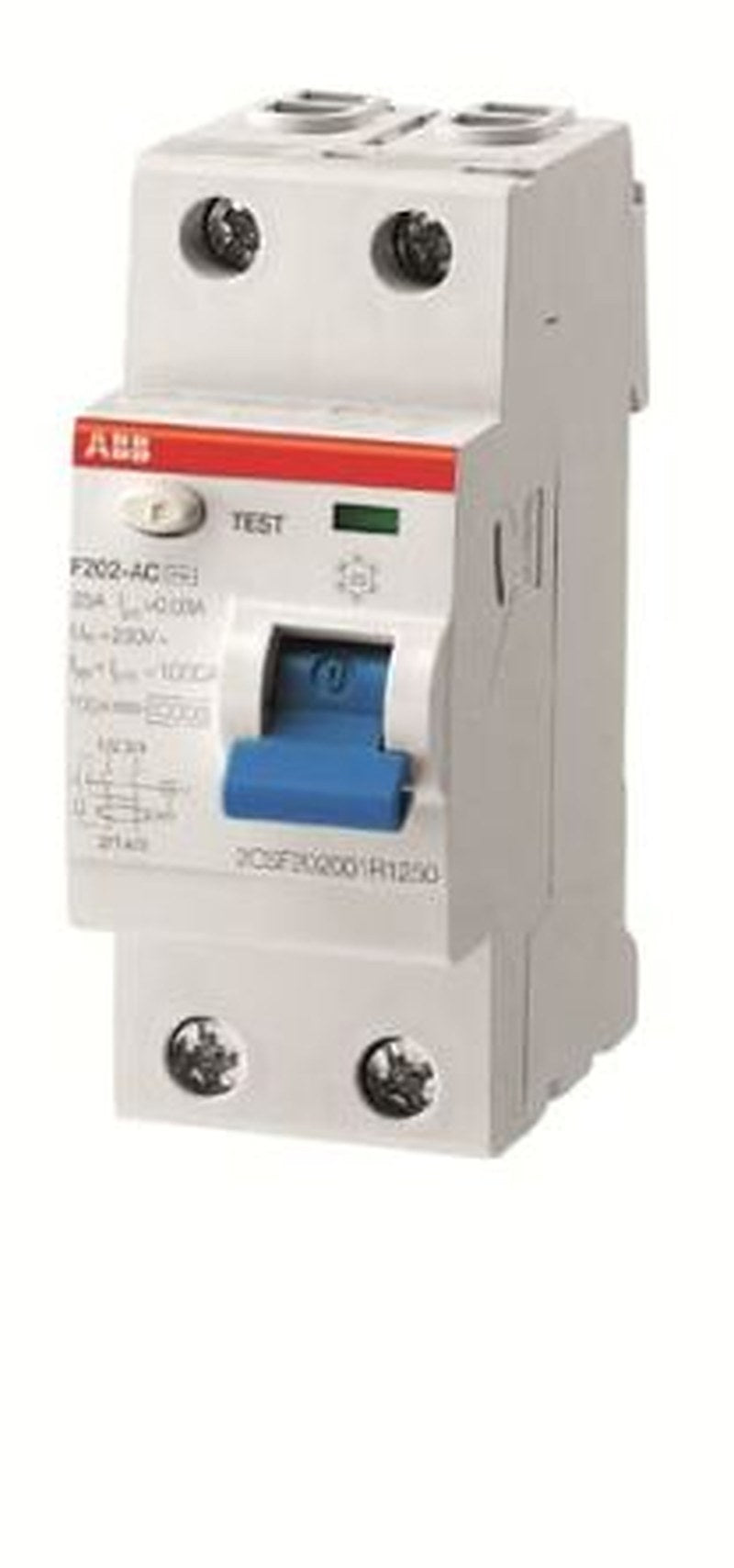 ABB F200 Series Residual Current Circuit Breaker, 80A, 2-Pole, 500 mA, Type A, 0.5 A 230V ac