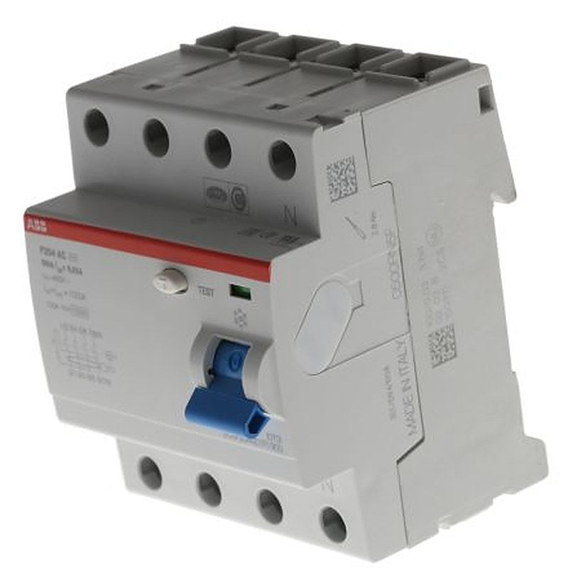 ABB System Pro M Compact Series Residual Current Circuit Breaker, 100A, 4-Pole, 30 mA, Type AC, 1 kA 400V ac