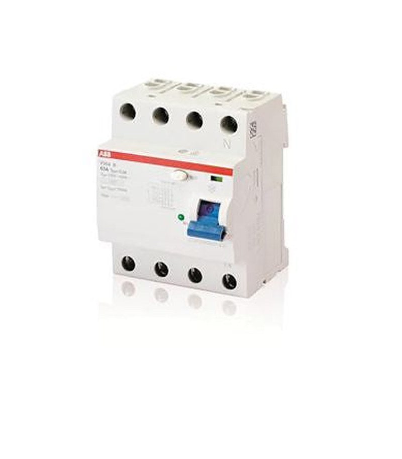 ABB F200 Series Residual Current Circuit Breaker, 25A, 4-Pole, 30 mA, Type F, 1 kA 400V ac