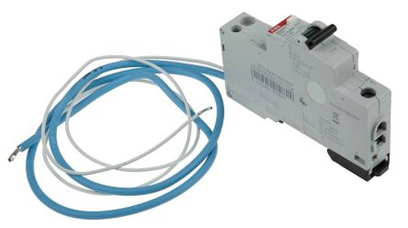 ABB Residual Current Circuit Breaker with Overload Protection, 10A Current Rating, 1-Pole, 30 mA Trip Sensitivity, Type