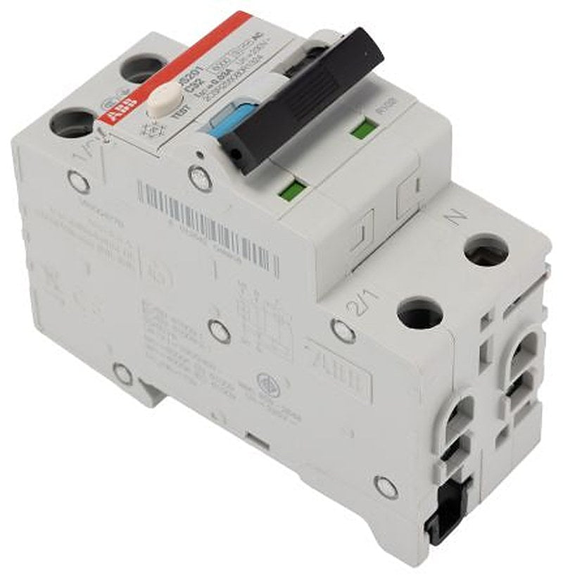 ABB Residual Current Circuit Breaker with Overload Protection, 32A Current Rating, 2-Pole, 30 mA Trip Sensitivity, Type