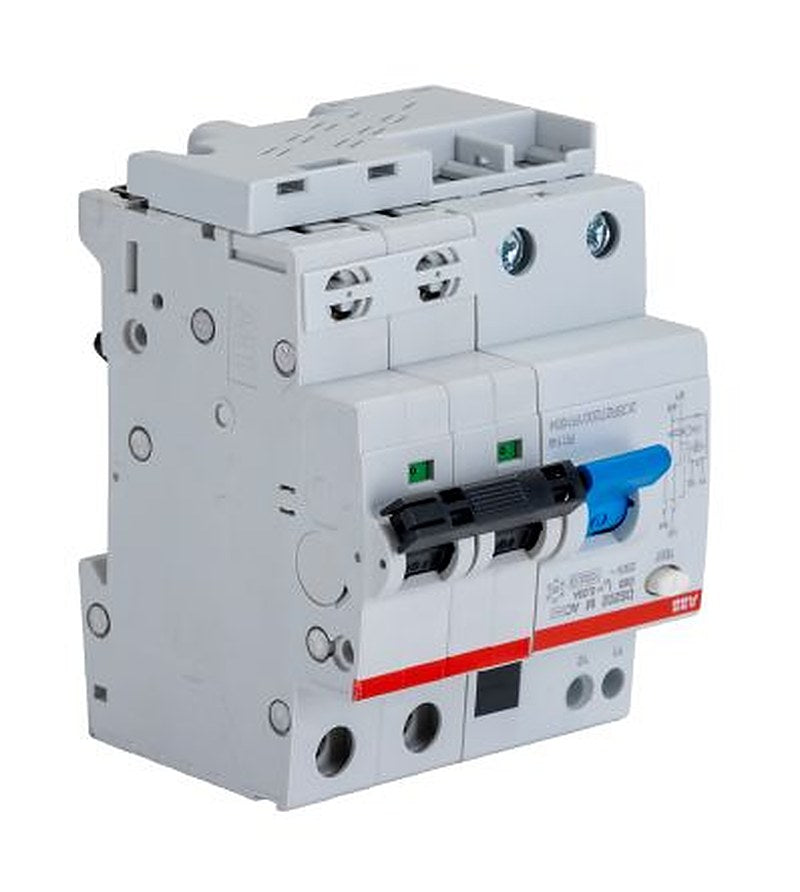 ABB Residual Current Circuit Breaker with Overload Protection, 63A Current Rating, 2-Pole, 30 mA Trip Sensitivity, Type