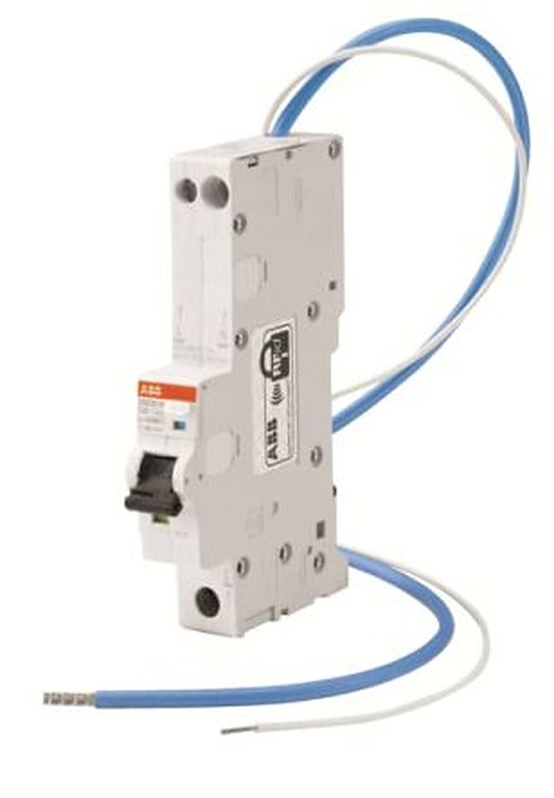 ABB Residual Current Circuit Breaker with Overload Protection, 40A Current Rating, 1-Pole, 10 mA Trip Sensitivity, Type