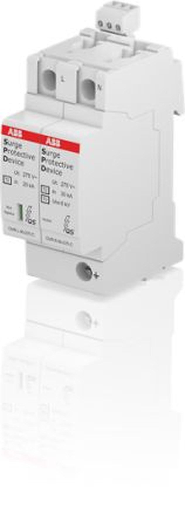 ABB 2 Phase Industrial Surge Protector, 100 kA, 1.5 kV, DIN Rail