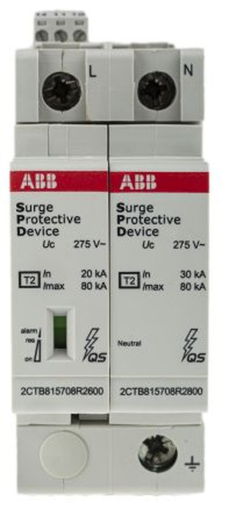 ABB, OVR Surge Protection Device 275V Maximum Voltage Rating 80 kA Maximum Surge Current Surge Protection Device
