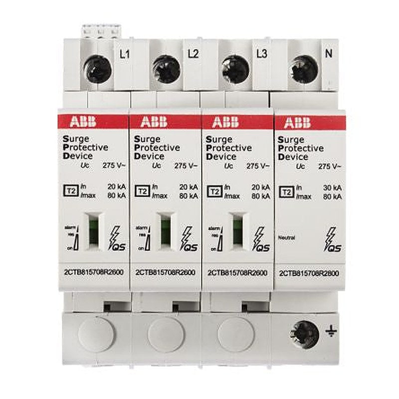 ABB, OVR Surge Protection Device 275V Maximum Voltage Rating 80 kA Maximum Surge Current Surge Protection Device