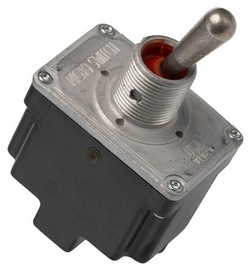 Honeywell Toggle Switch, Bushing Mount, On-Off-On, DPDT, Screw Terminal, 277 V ac