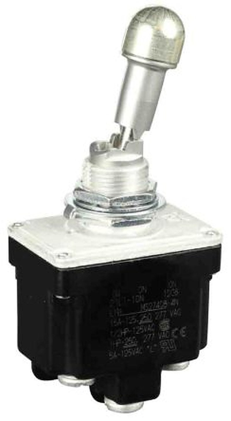 Honeywell Toggle Switch, Bushing Mount, Latching, DPDT, Screw Terminal, 28 V dc, 125 V ac