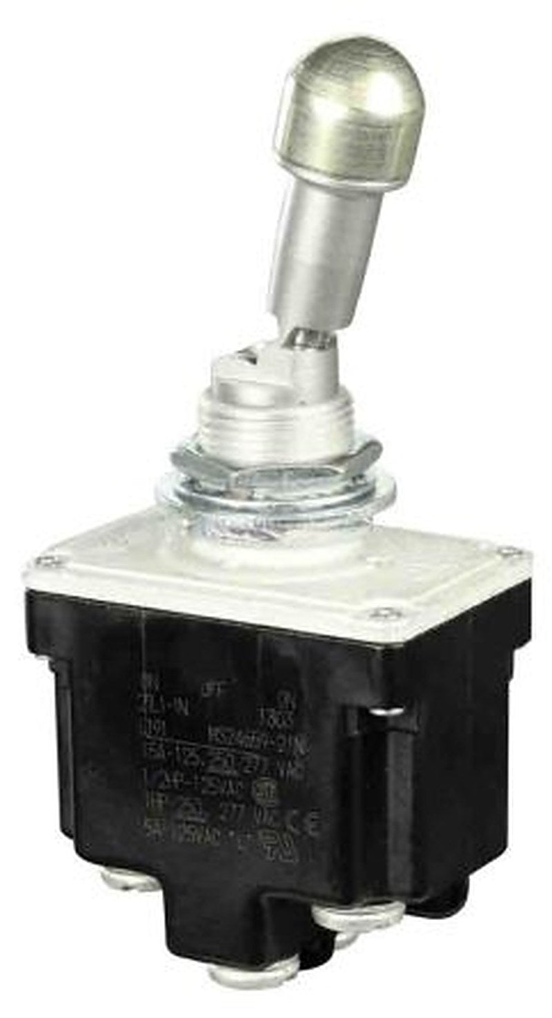 Honeywell Toggle Switch, Bushing Mount, Latching, DPDT, Screw Terminal, 28 V dc, 125 V ac