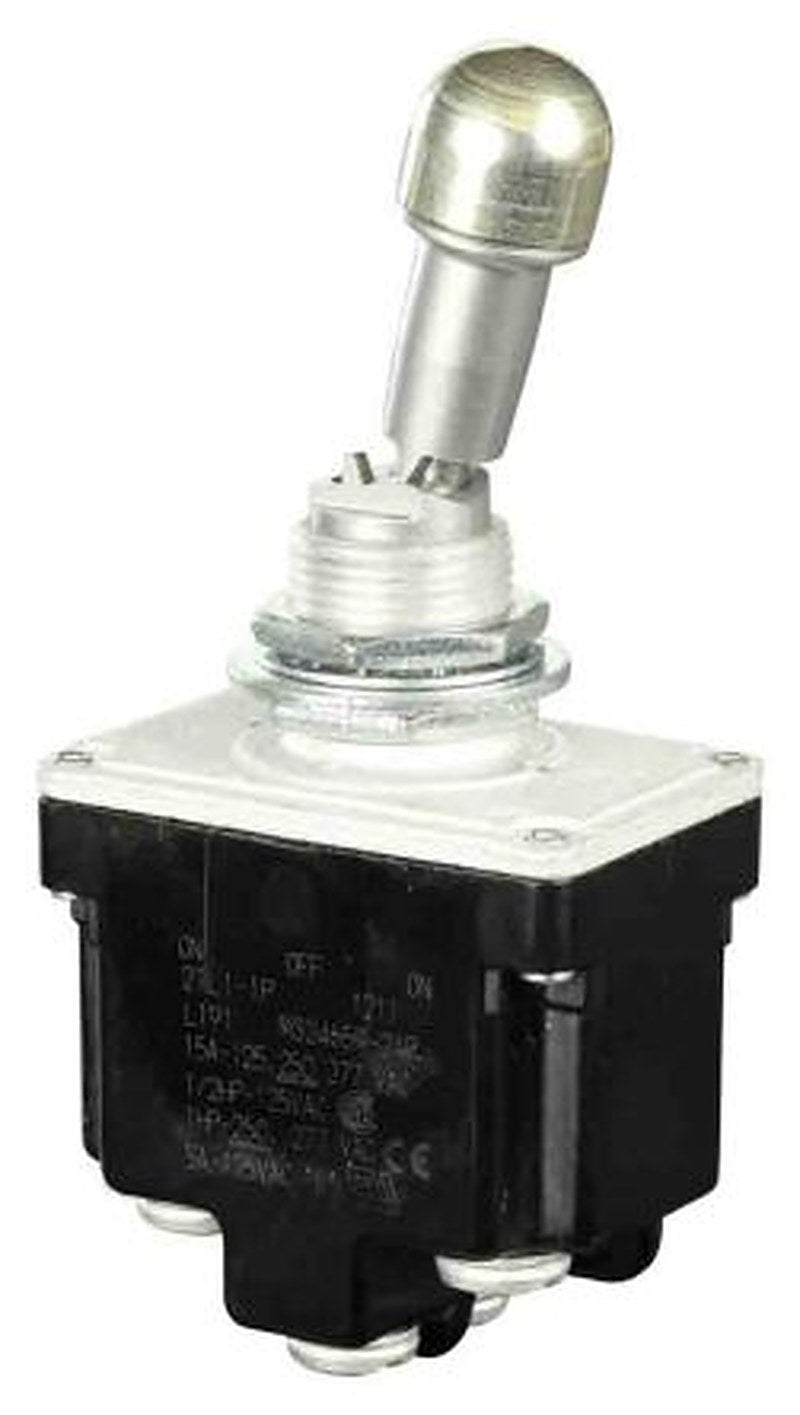 Honeywell Toggle Switch, Bushing Mount, Latching, DPDT, Screw Terminal, 28 V dc, 125 V ac