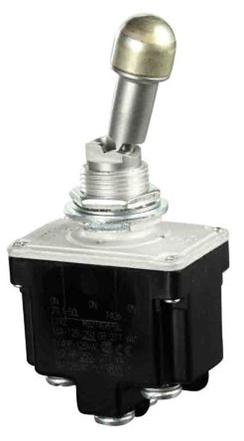 Honeywell Toggle Switch, Bushing Mount, Latching, DPDT, Screw Terminal, 28 V dc, 125 V ac