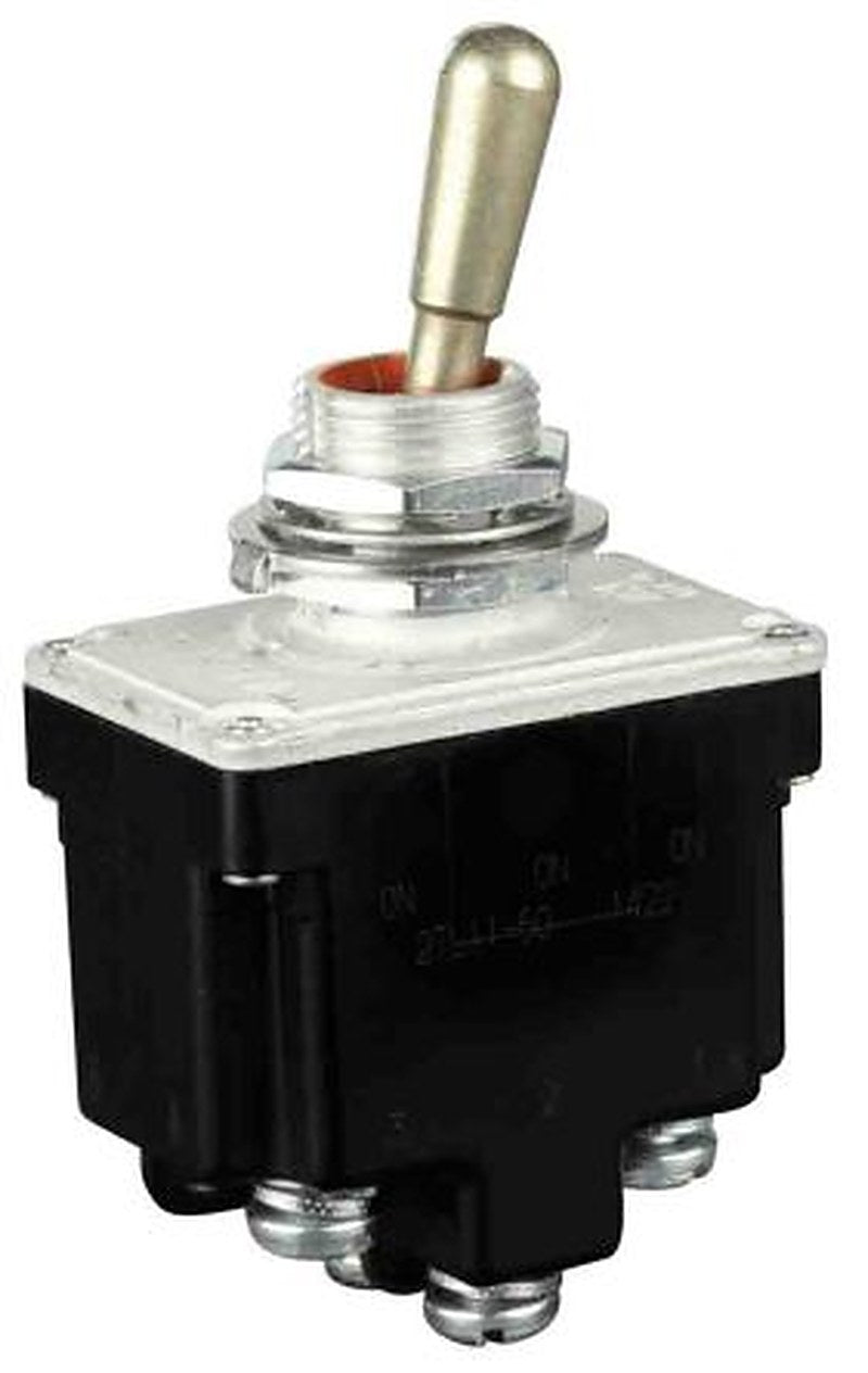 Honeywell Toggle Switch, Bushing Mount, Latching, DPDT, Screw Terminal, 28 V dc, 125 V ac