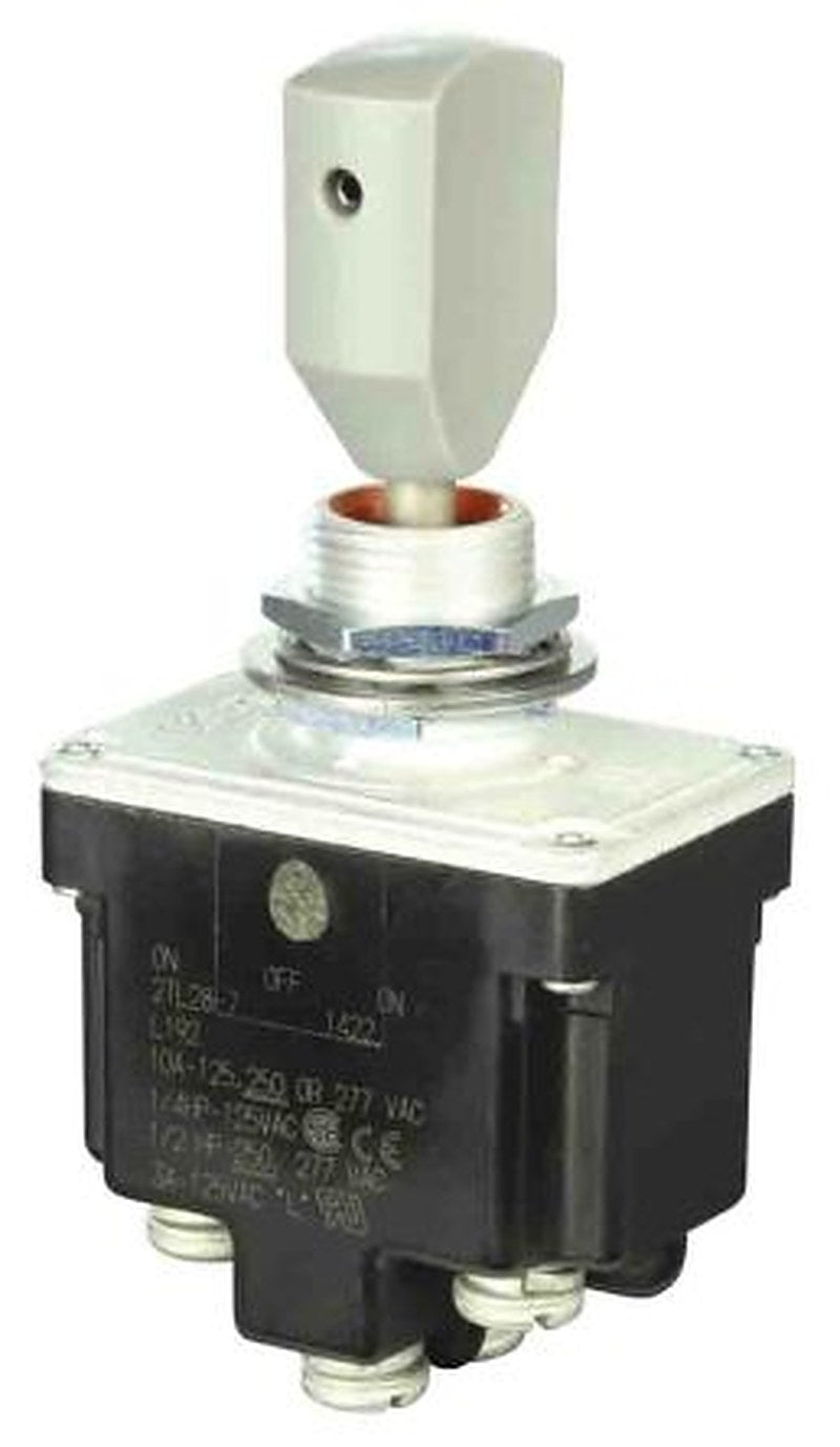Honeywell Toggle Switch, Bushing Mount, On-Off-On, DPDT, Screw Terminal, 28 V dc, 125 V ac