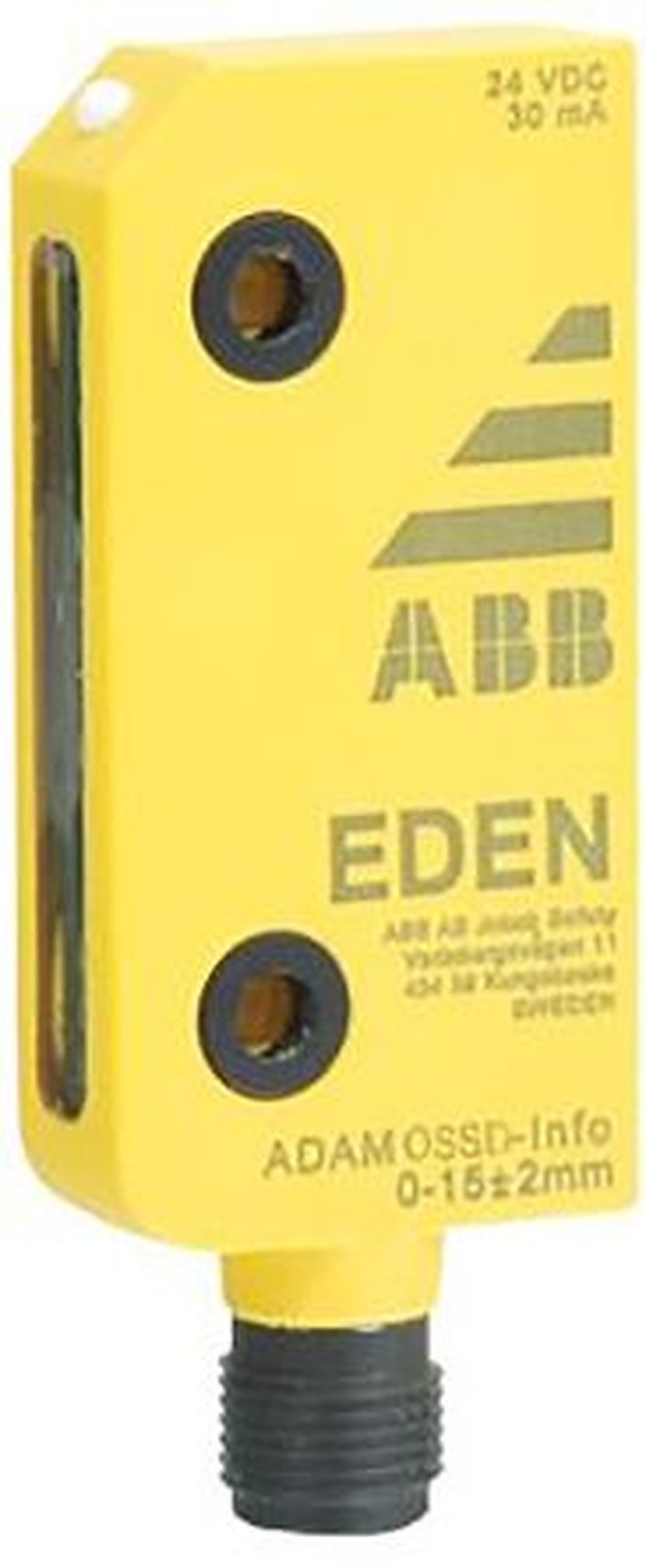 ABB OSSD Series Electronic Detection Non-Contact Safety Switch, Polybutylene Terephthalate Housing, 24V dc, M12