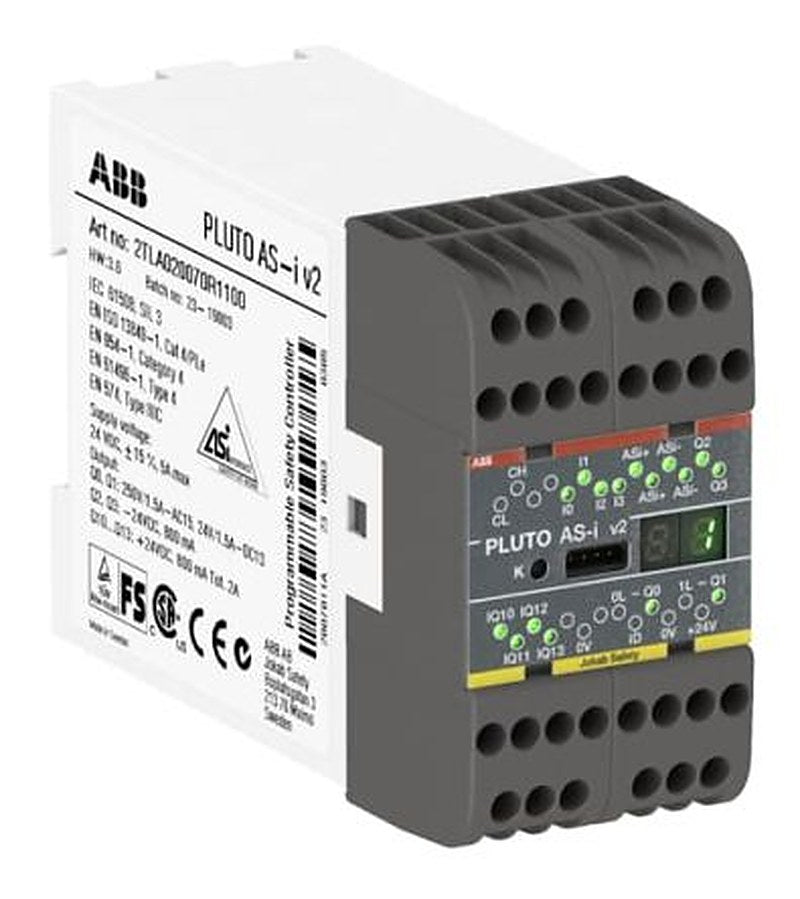 ABB Pluto Series Safety Controller, 8 Safety Inputs, 4 Safety Outputs, 24V dc