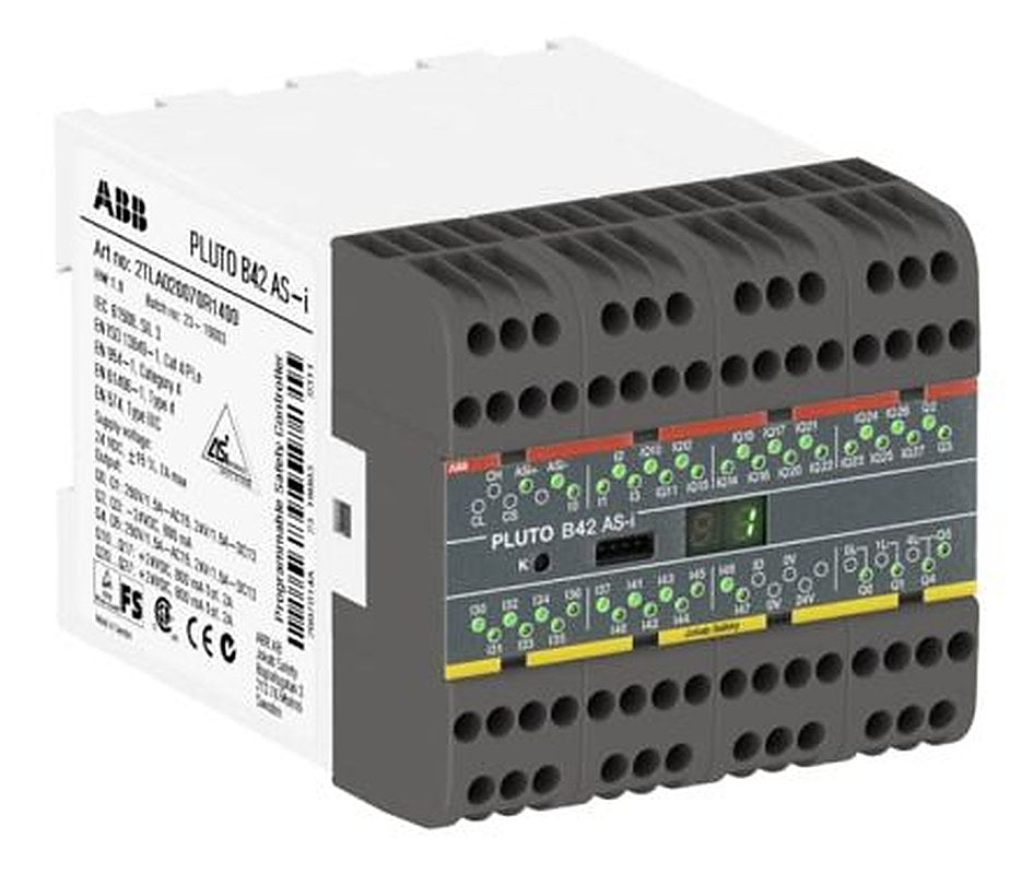 ABB Pluto Series Safety Controller, 36 Safety Inputs, 6 Safety Outputs, 24V dc