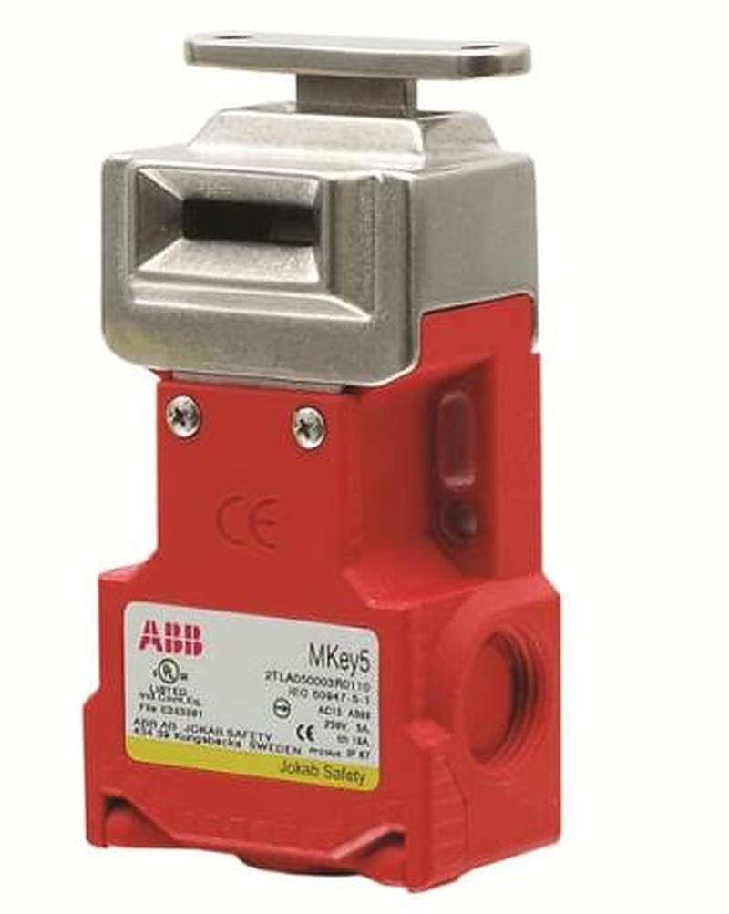 ABB 2TLA0500 Safety Interlock Switch, Key Actuator Included, Plastic, Interlock