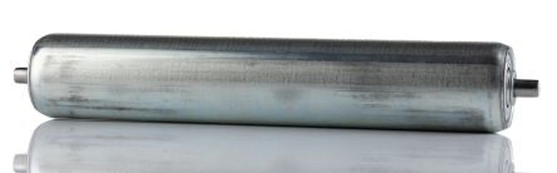 Bosch Rexroth Galvanised Steel Round Conveyor Roller Conveyor Roller 40 mm Dia. x 325 mm L, Zinc Plated Steel Spindle