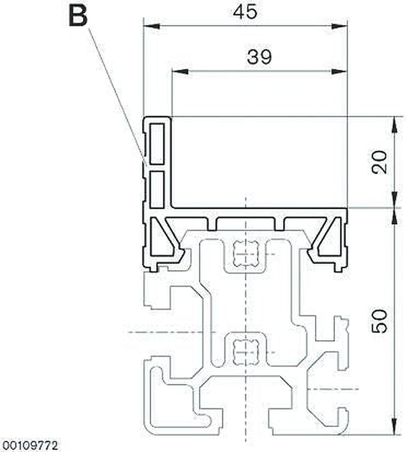 Bosch Rexroth Profile Rail, 3000 mm Length x 45mm Width x 70 mm Height