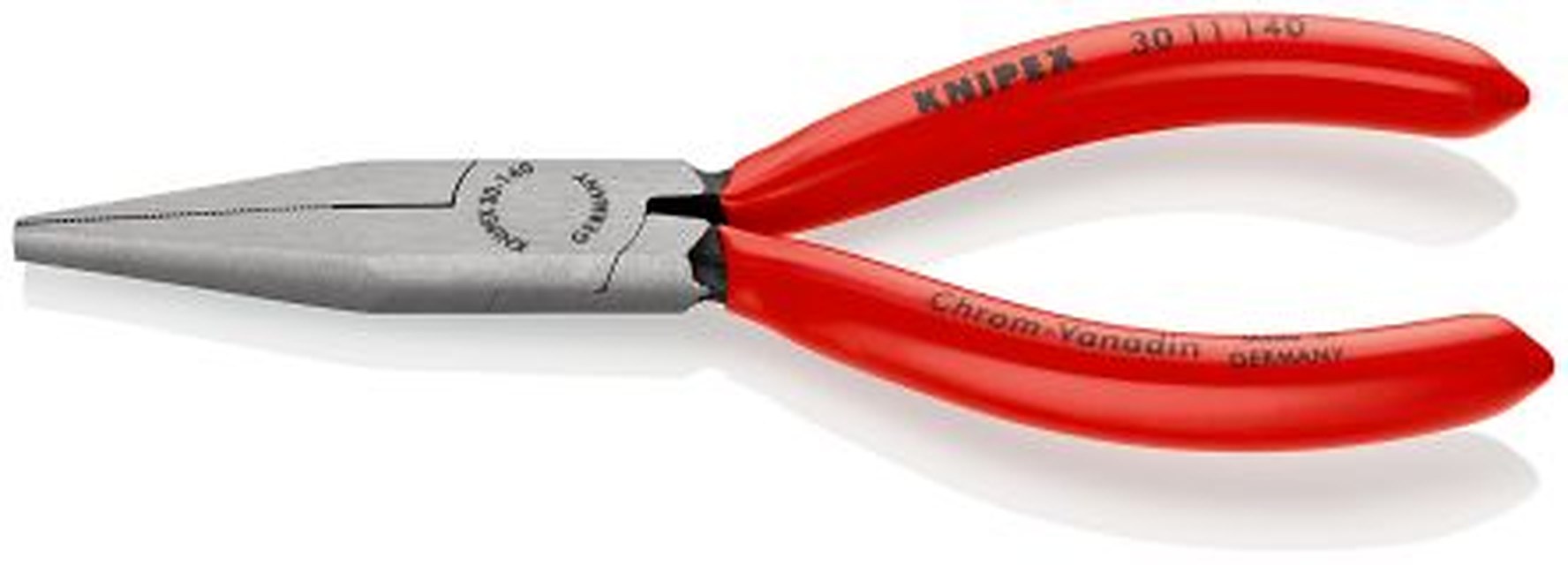 Knipex 1-Piece Flat Nose Plier Long, 140 mm Overall, 42mm Jaw