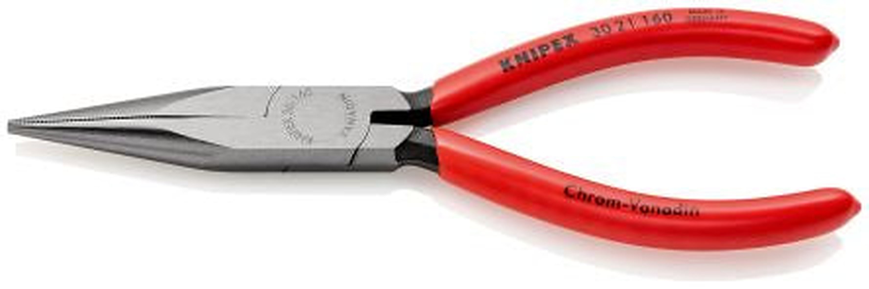 Knipex 1-Piece Long Nose Plier Round, 160 mm Overall, 50mm Jaw