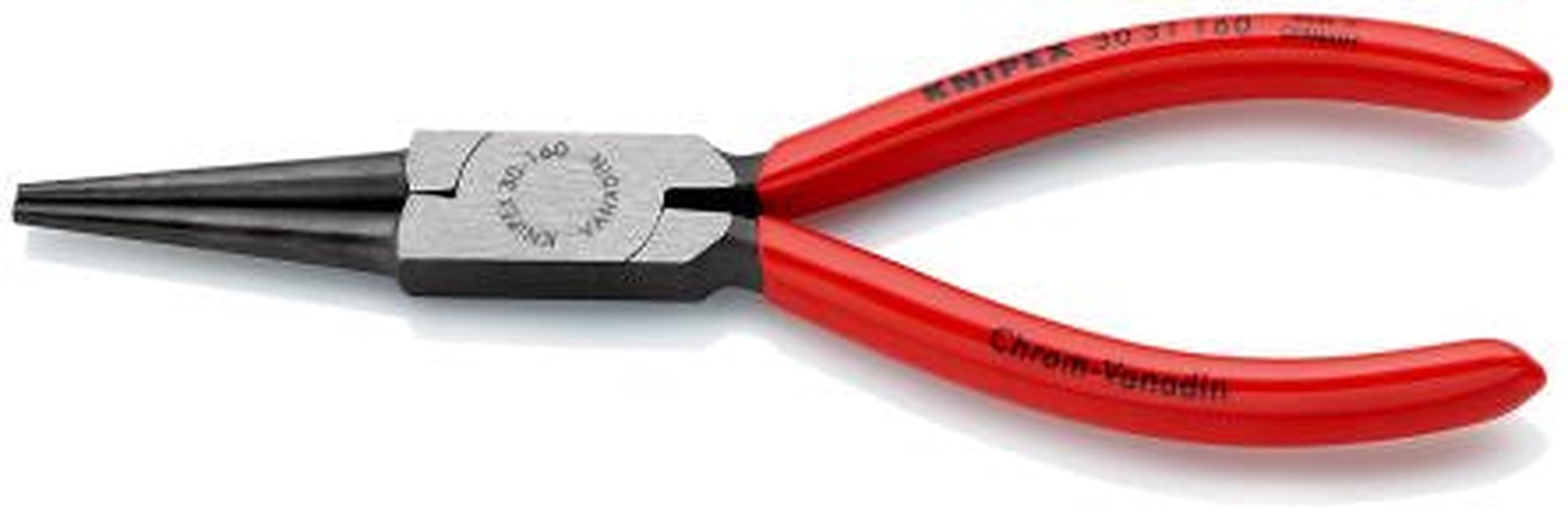 Knipex 1-Piece Long Nose Plier Round, 160 mm Overall, 41mm Jaw
