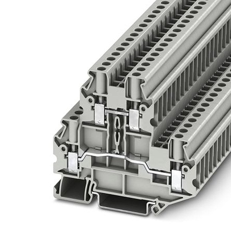 Phoenix Contact 3000610 UTTB 4 Series Double Level Terminal Block Grey, 0.14mm², 6 mm², 2-Level, Screw